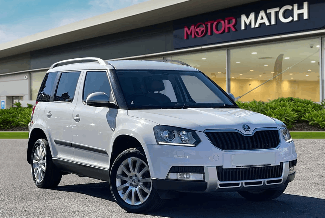 White Skoda Yeti at Motor Match