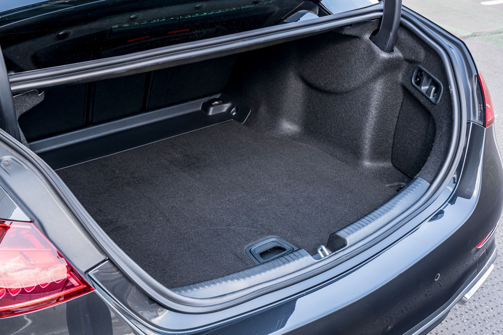 Silver Mercedes C-Class boot space