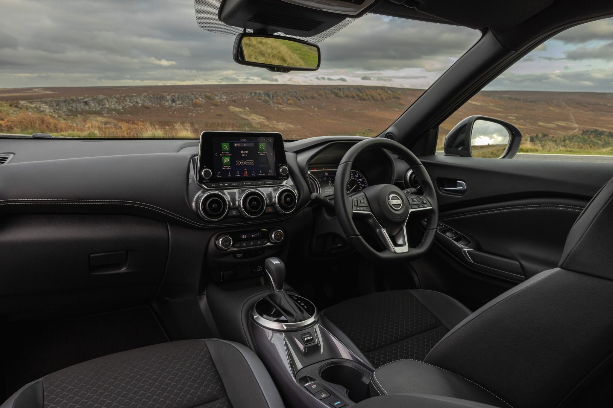Grey Nissan Juke Hybrid interior