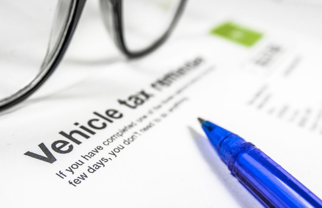 Vehicle road tax letter