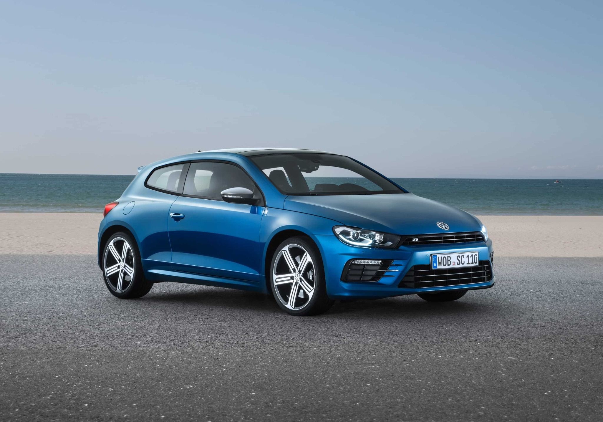 Blue Volkswagen Scirocco Parked Up