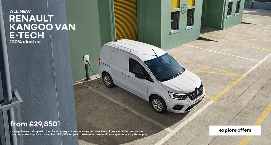 Renault KANGOO Van 100% Electric. From £29,850