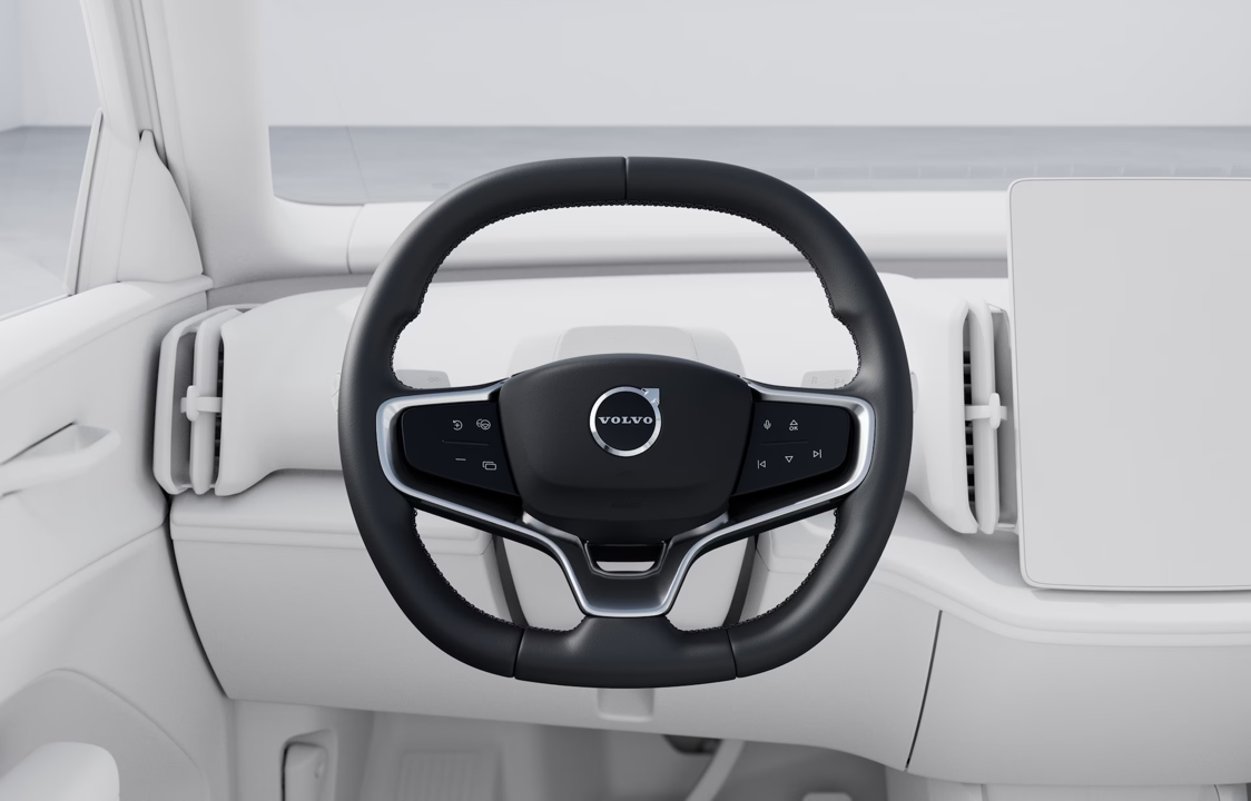 Squared sport steering wheel