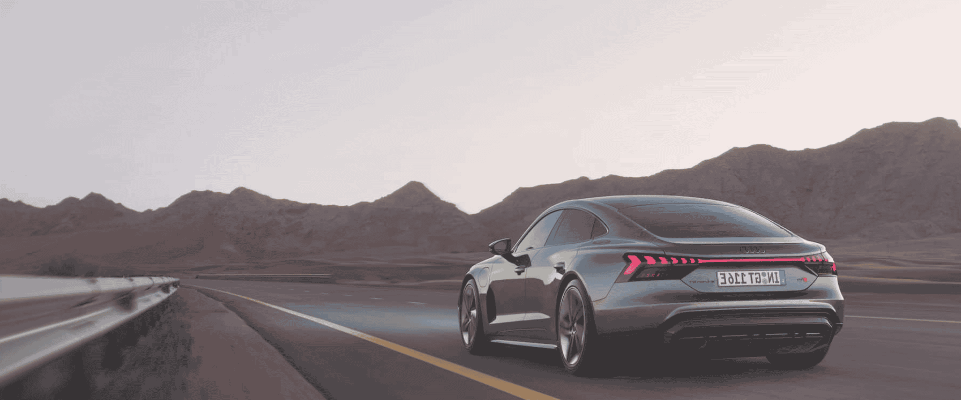 Rear of an Audi A7 on the road