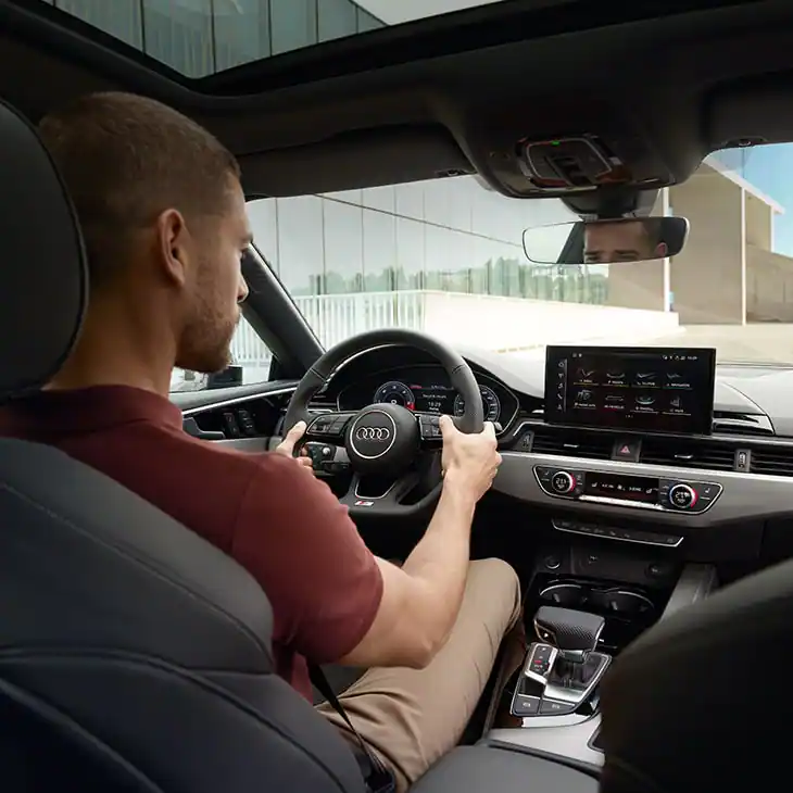 Audi A5 sportback interior with man driving