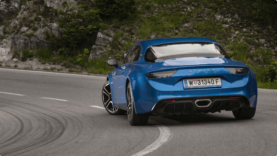 blue car