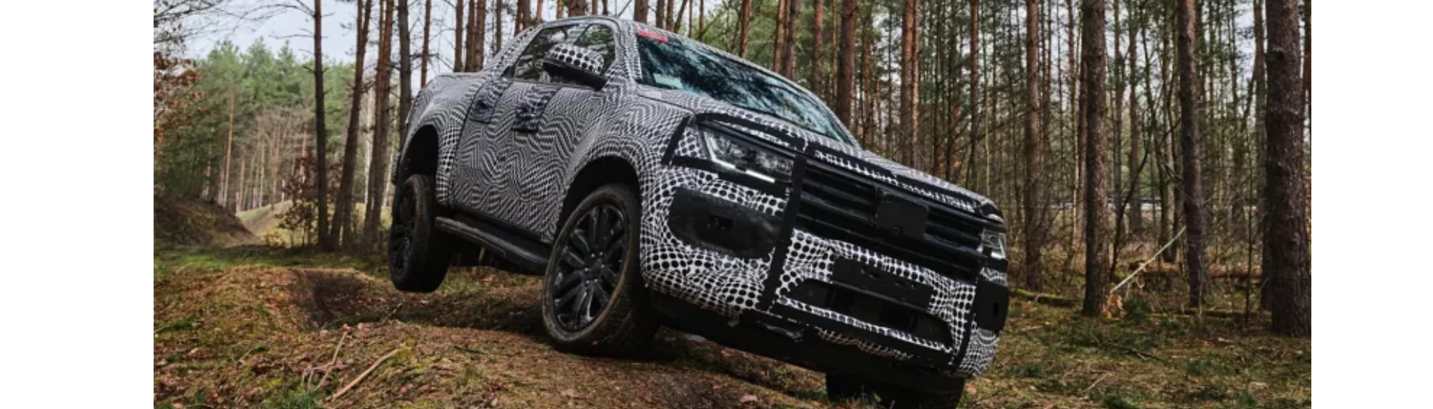 2022 Volkswagen Amarok Teaser Image in the woods