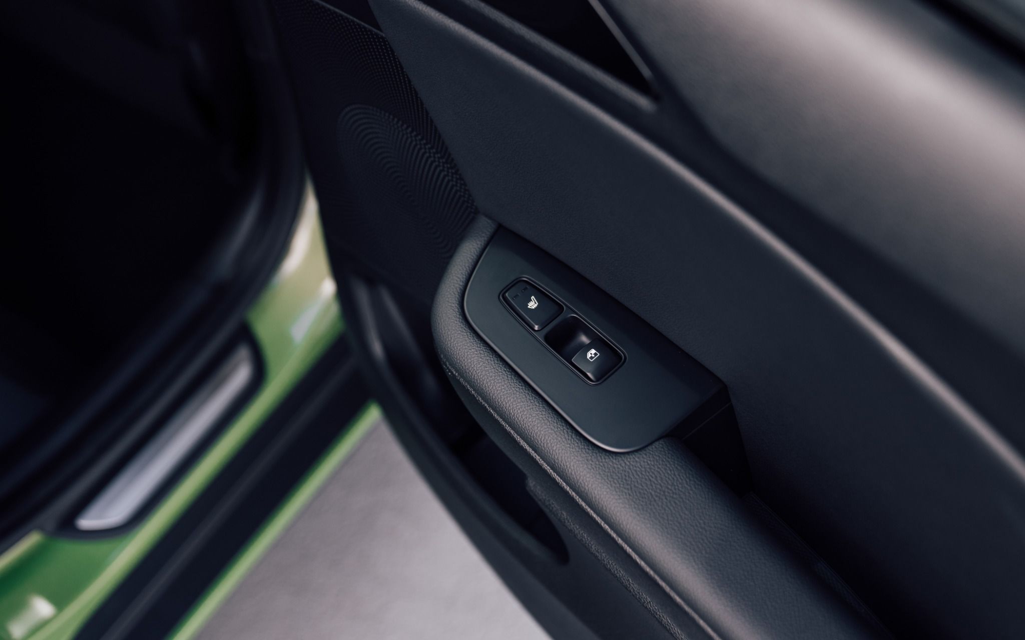 close up of heated seats controls
