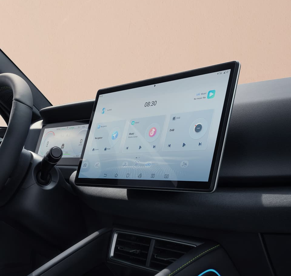 Rotatable 12.8-inch Touchscreen inside of BYD Atto 2