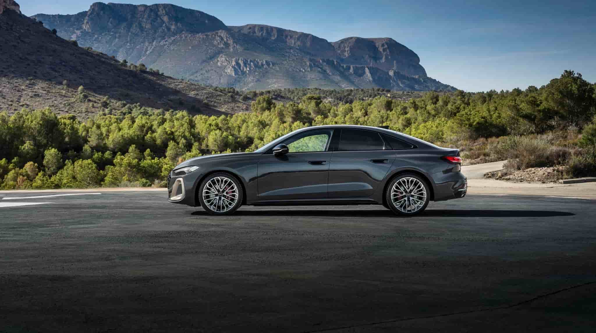 side view of audi a5 saloon
