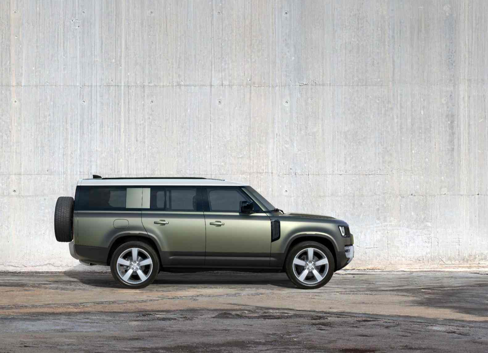 Side view of Defender 90