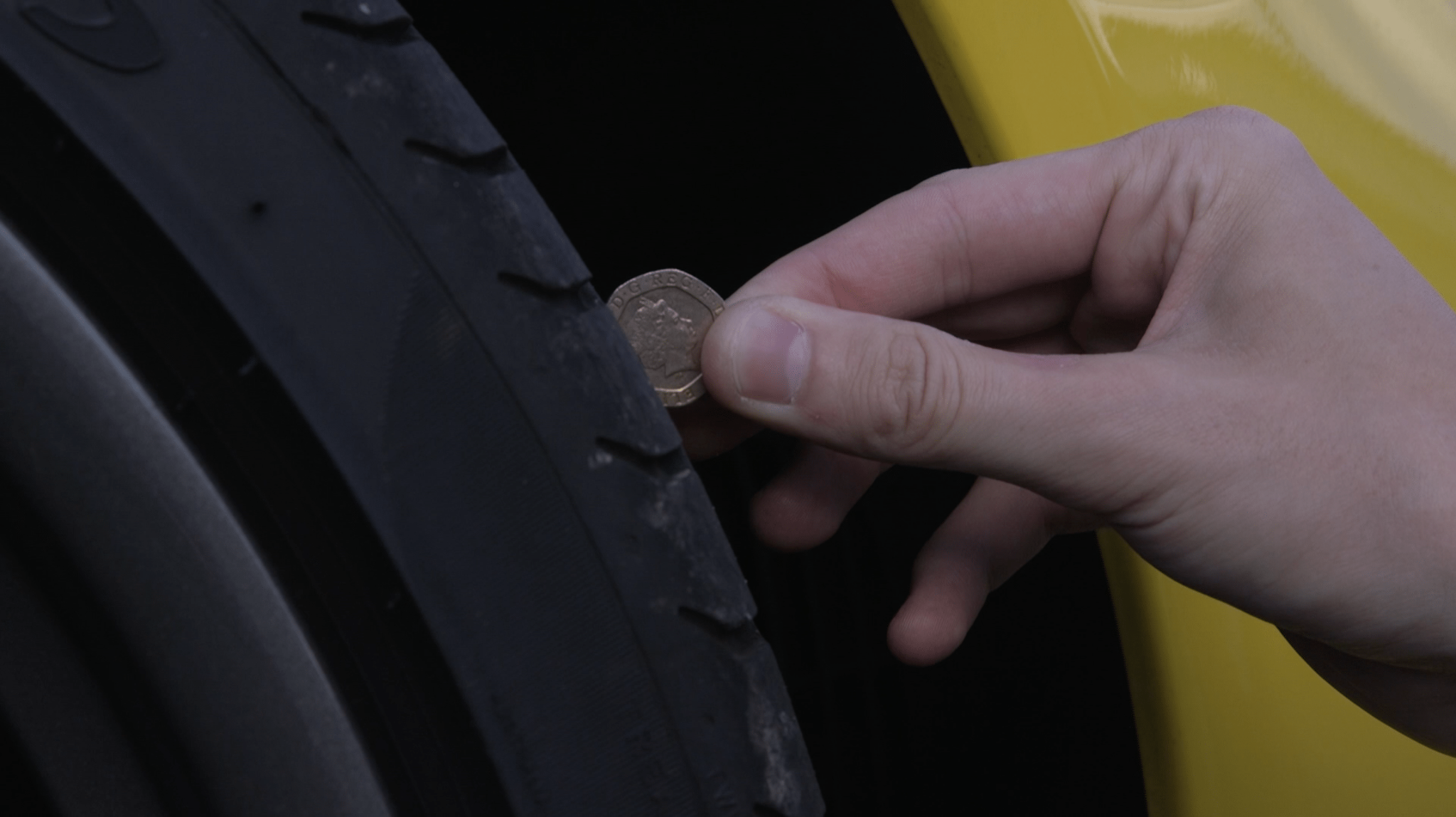 20p coin tyre test