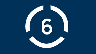 Dark blue 6 monthly payments icon