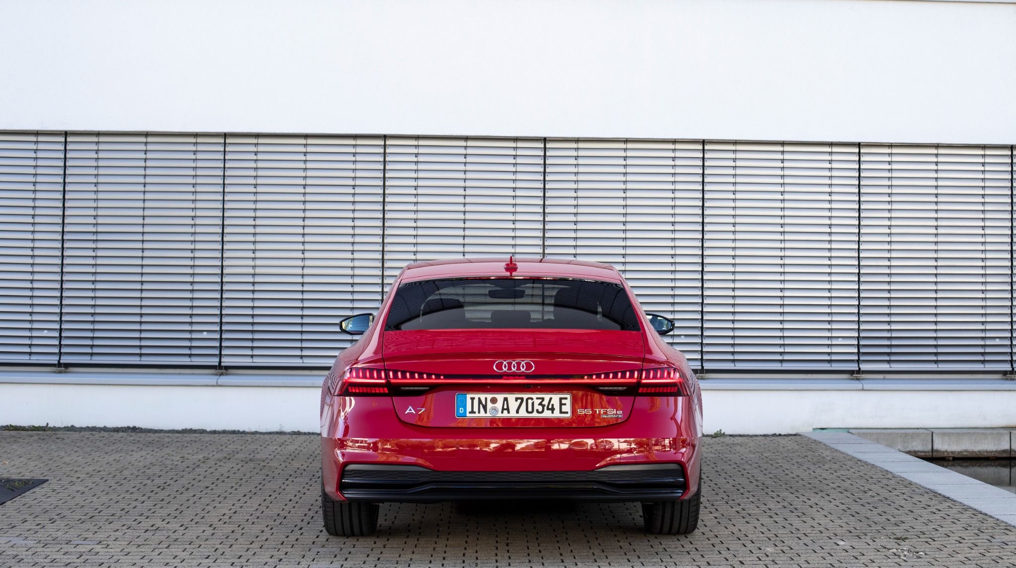 Red 2023 Audi A7 Sportback TFSI e