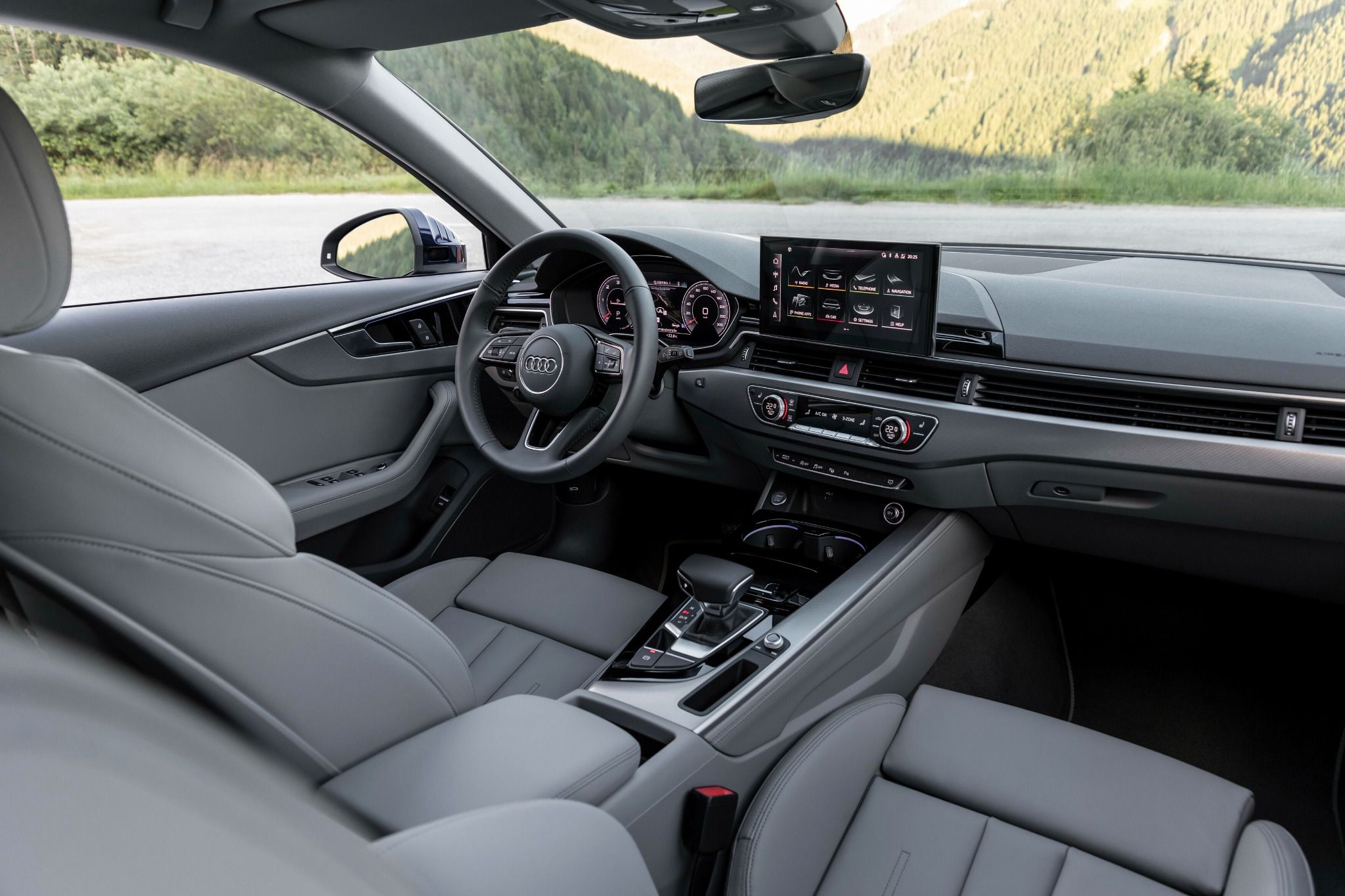 Audi A4 driver view of interior