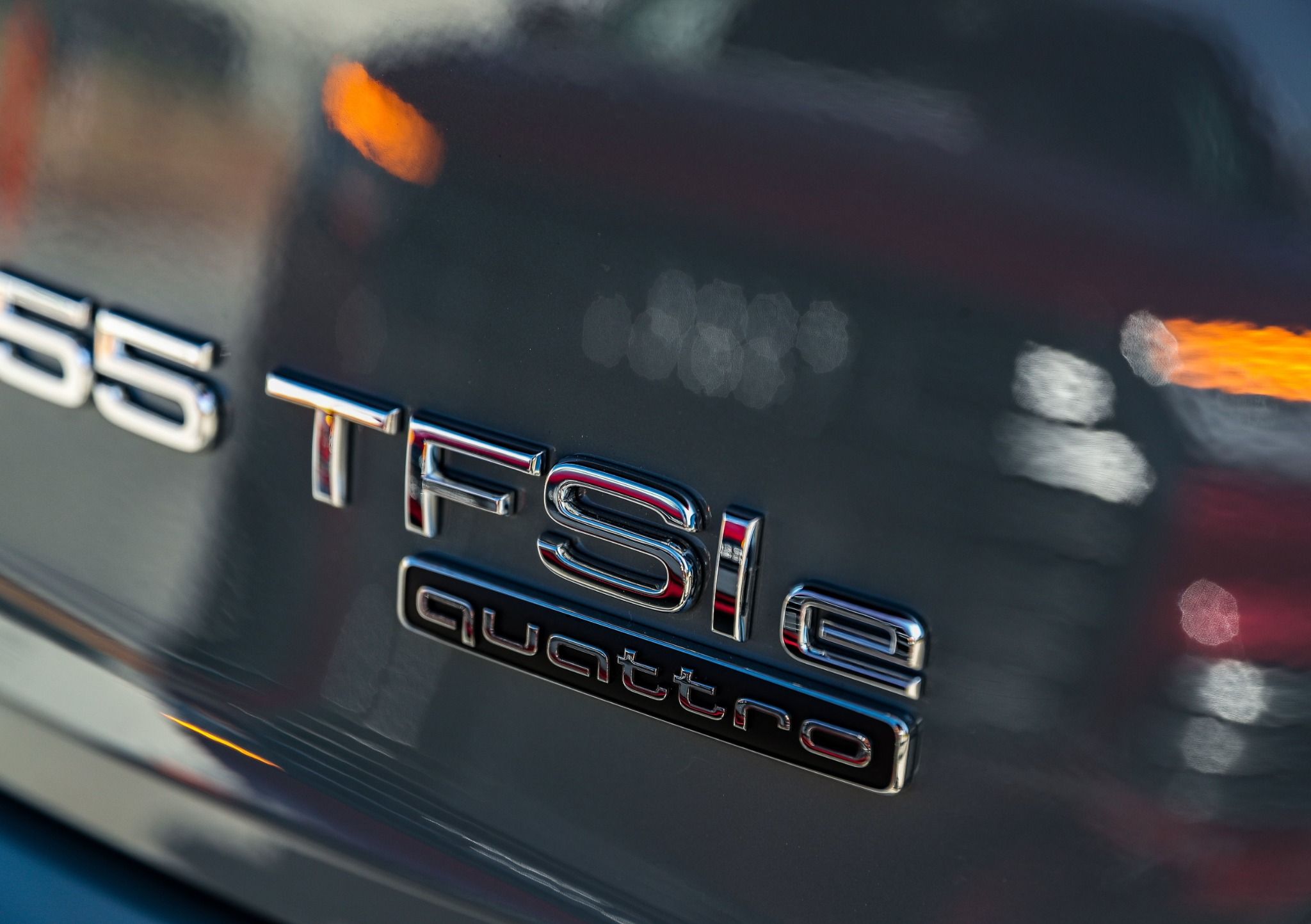 2023 Grey Audi Q5 TFSI e badge
