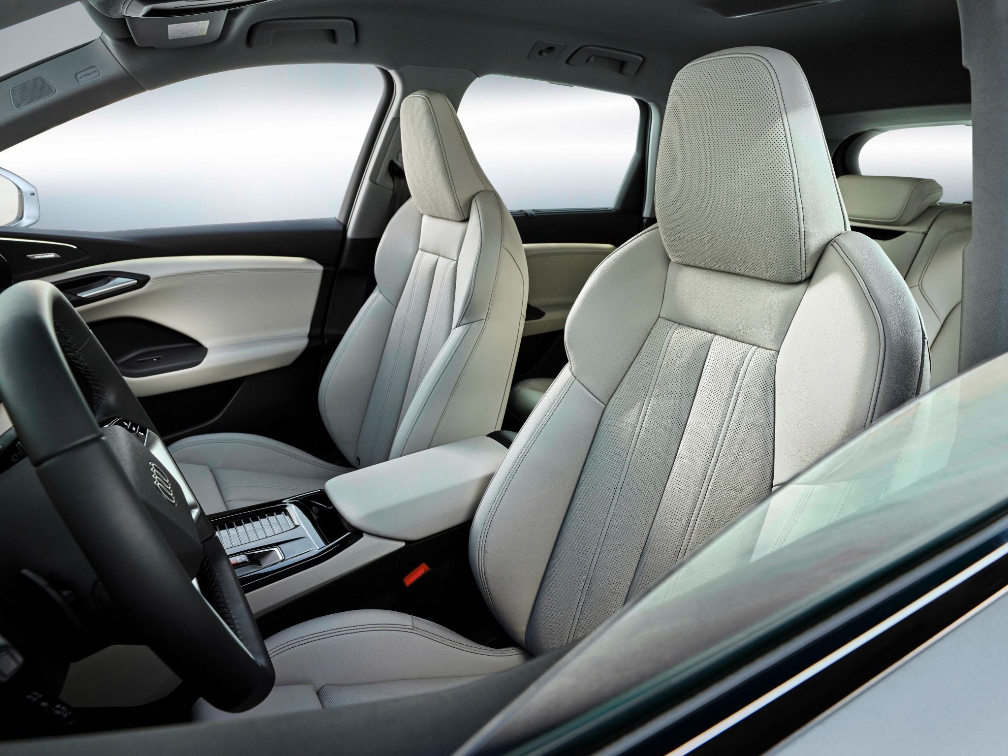 Audi Q6 E-tron Prototype white seats