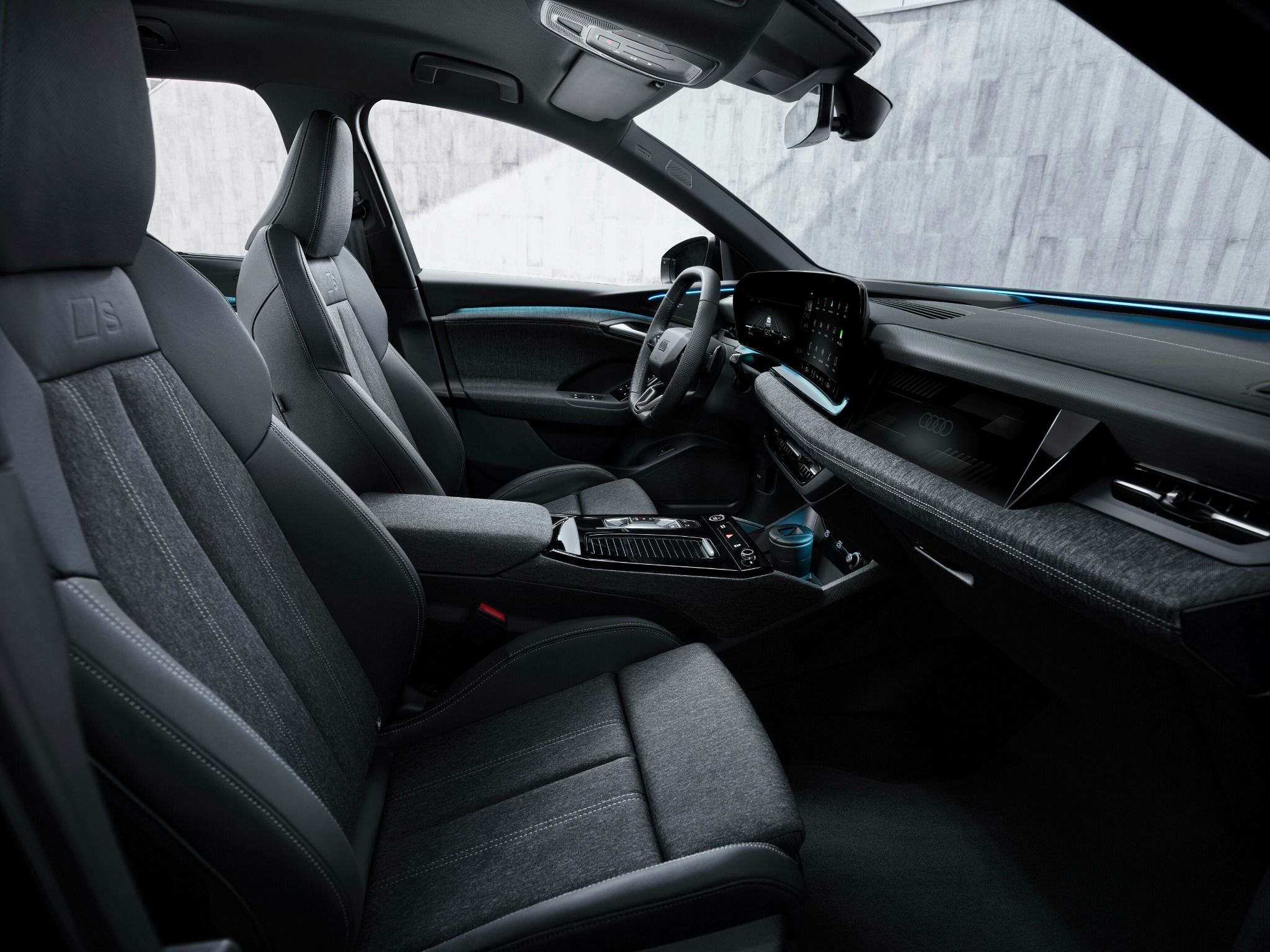 Audi Q6 E-tron Prototype black seats
