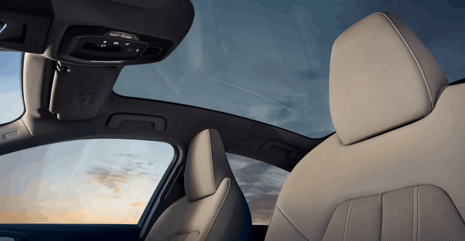 Audi A5 2025 inside showing off the panoramic sunroof