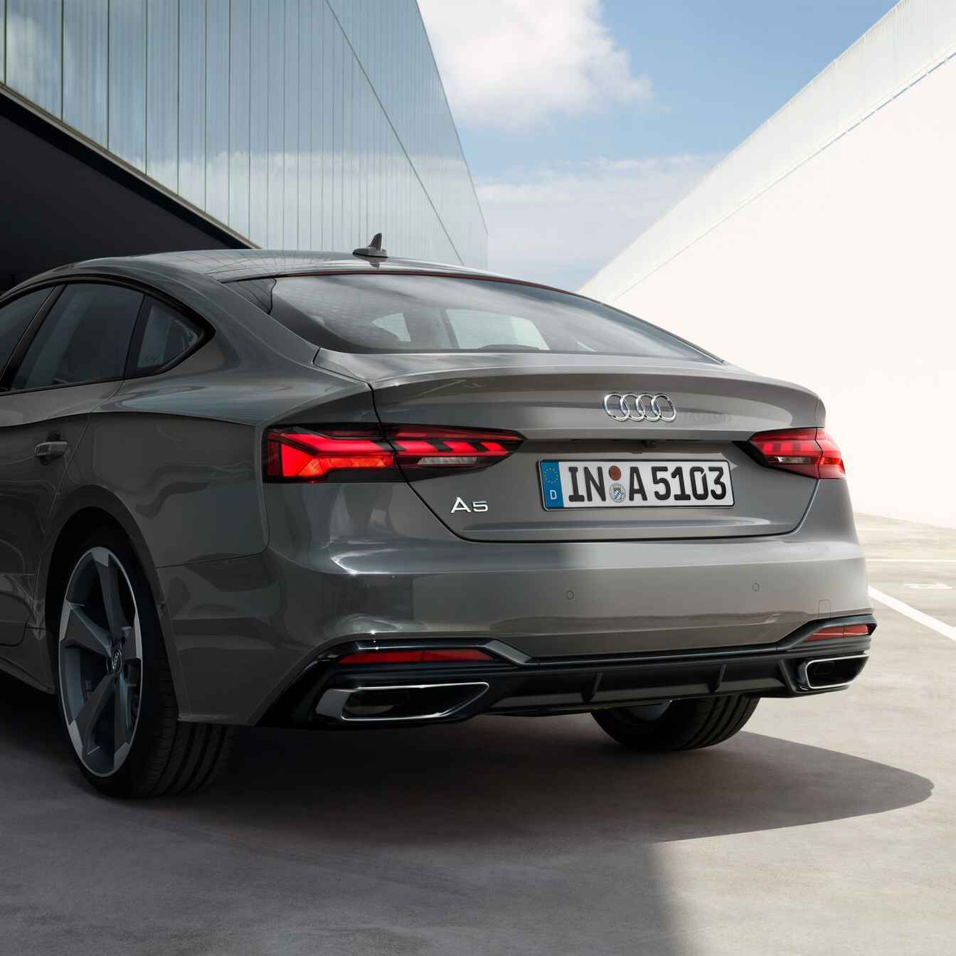 Rear closeup of Audi A5 Sportback