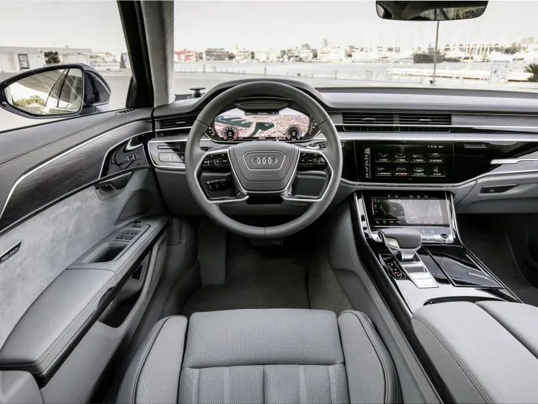 Audi A8 interior from drivers position