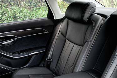 Audi A8 black interior rear seats