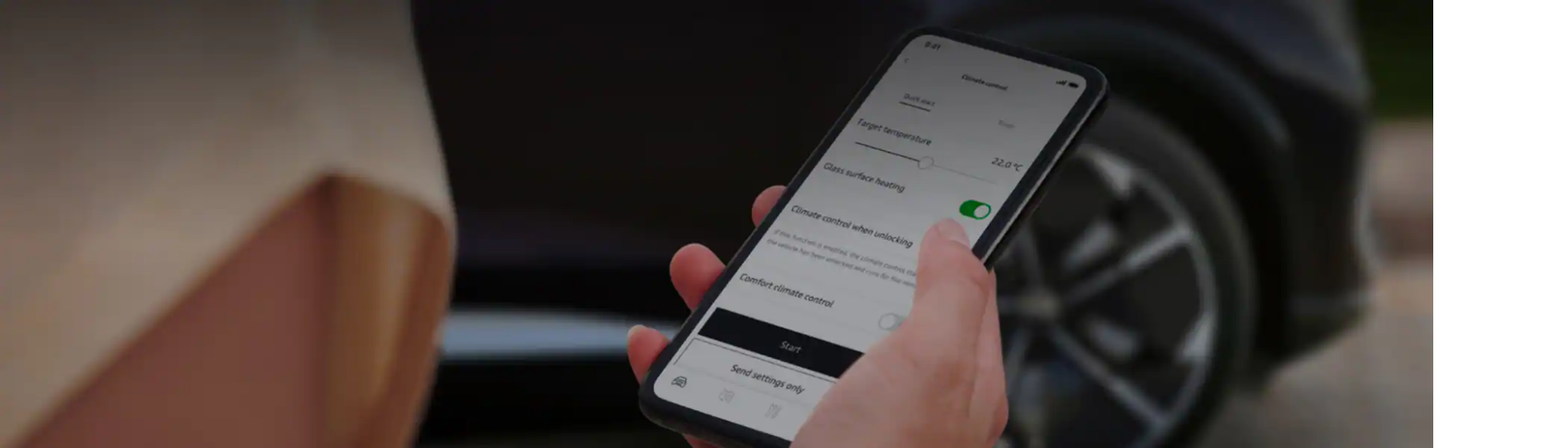 Audi Connect open on a phone