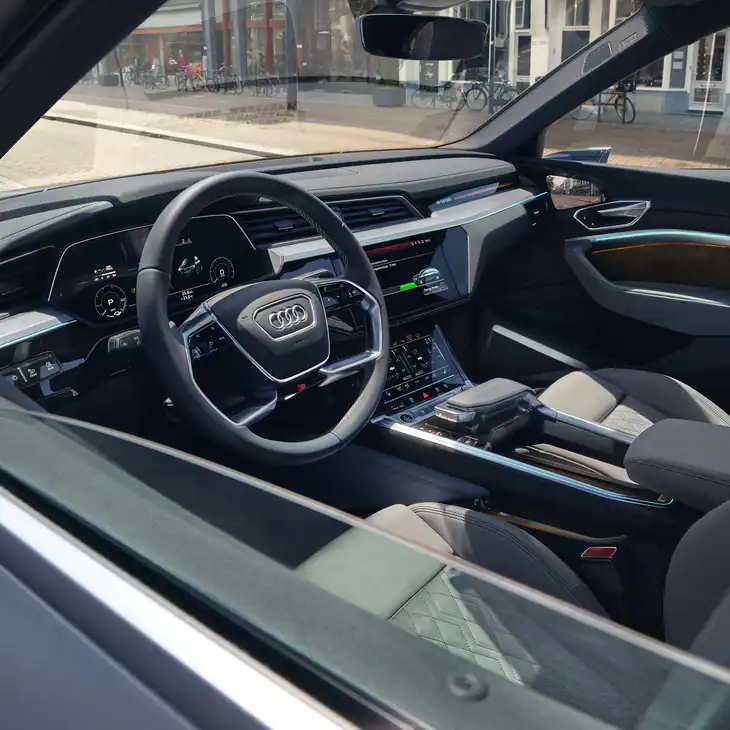 Audi e-tron Sportback interior from drivers side window