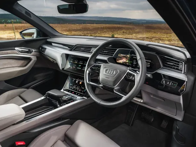 Audi e-tron interior from drivers side window
