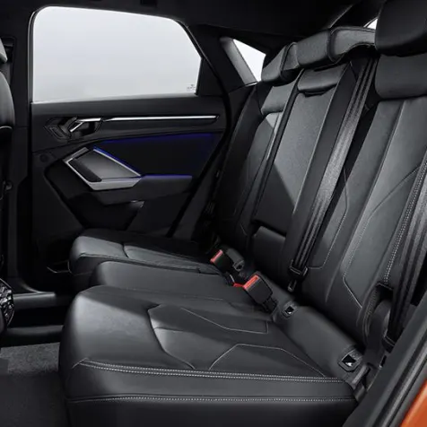interior view of rear passenger seats in an audi q3 sportback