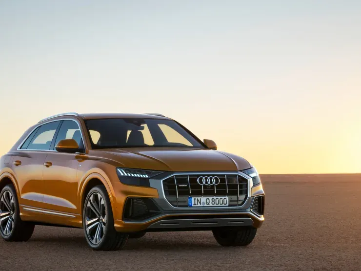 audi q8 front side parked test drive review