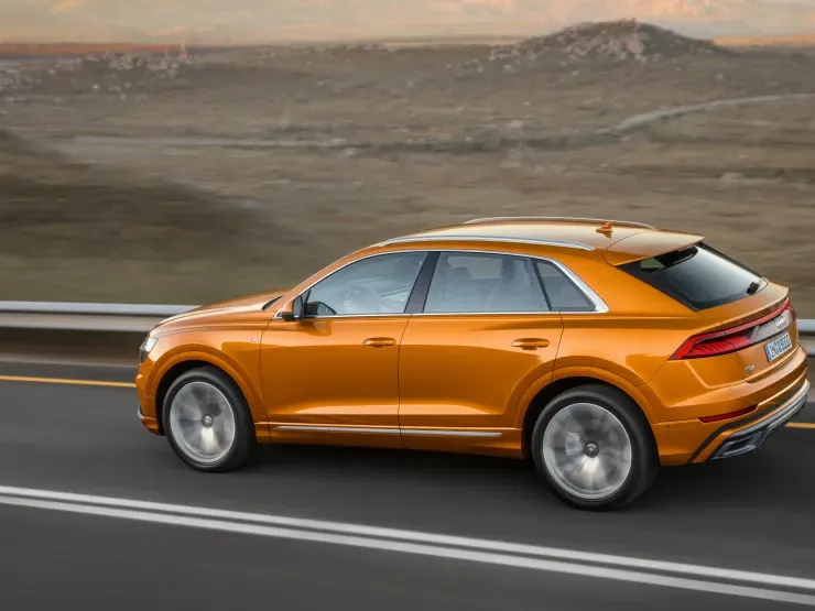 audi q8 side driving test drive review