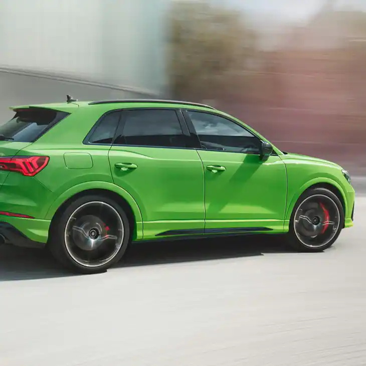 Green Audi RS Q3 Side