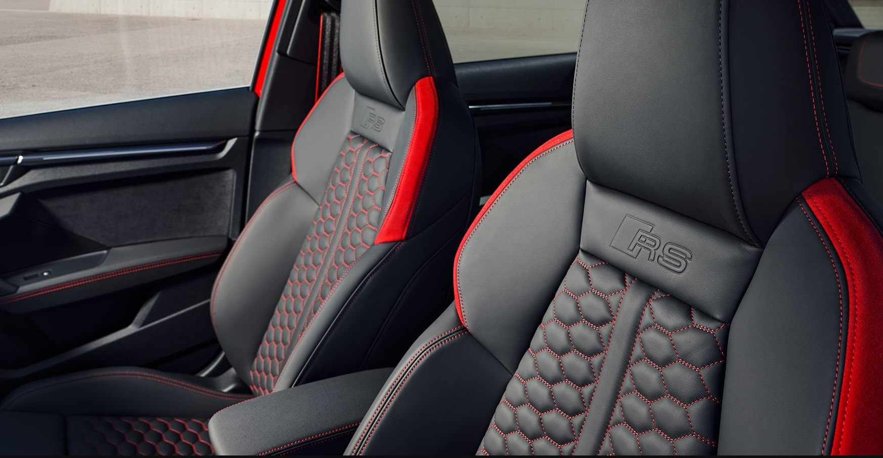 Red 2021 Audi RS3 Seats