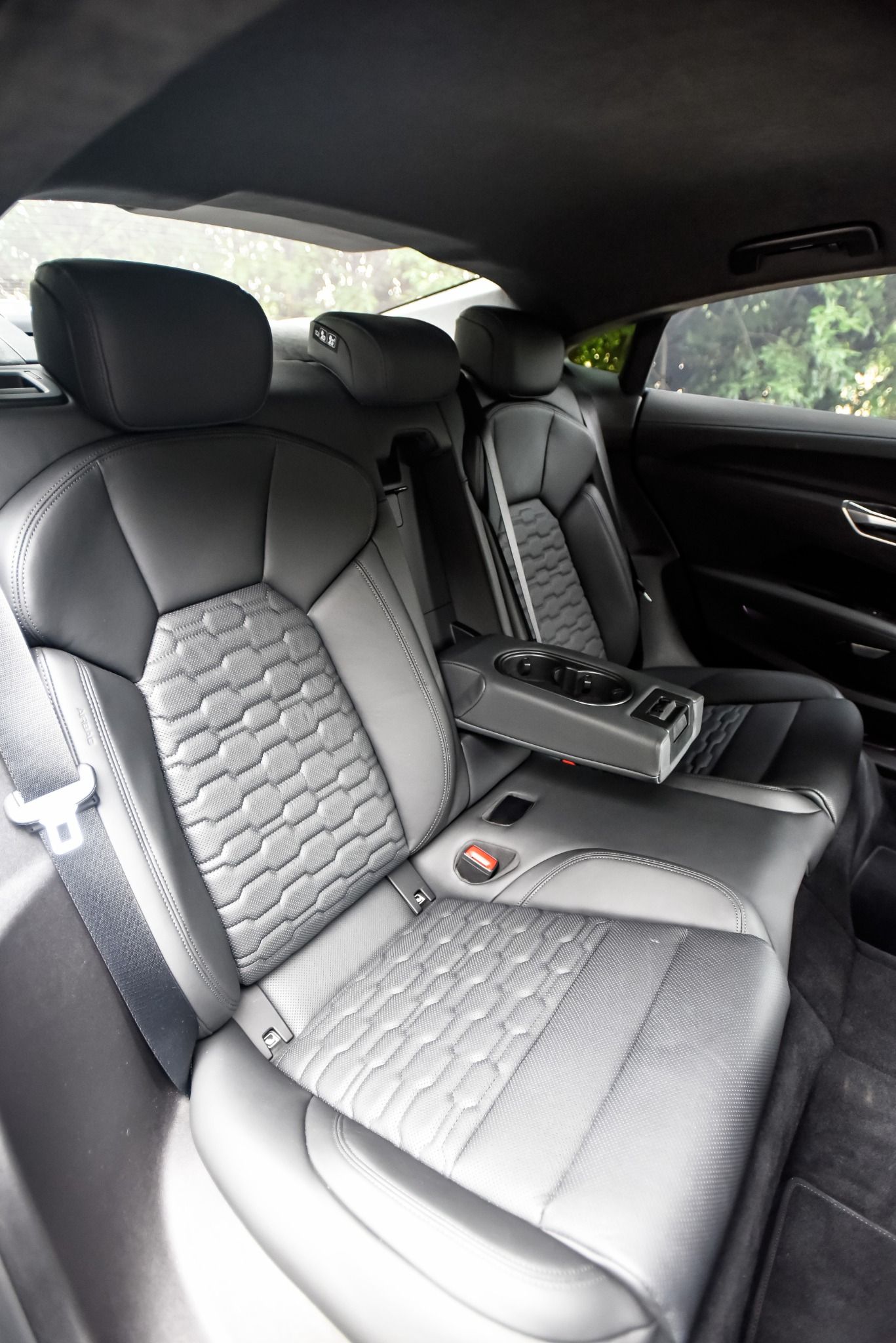 back seats of an Audi Rs e-Tron gt.