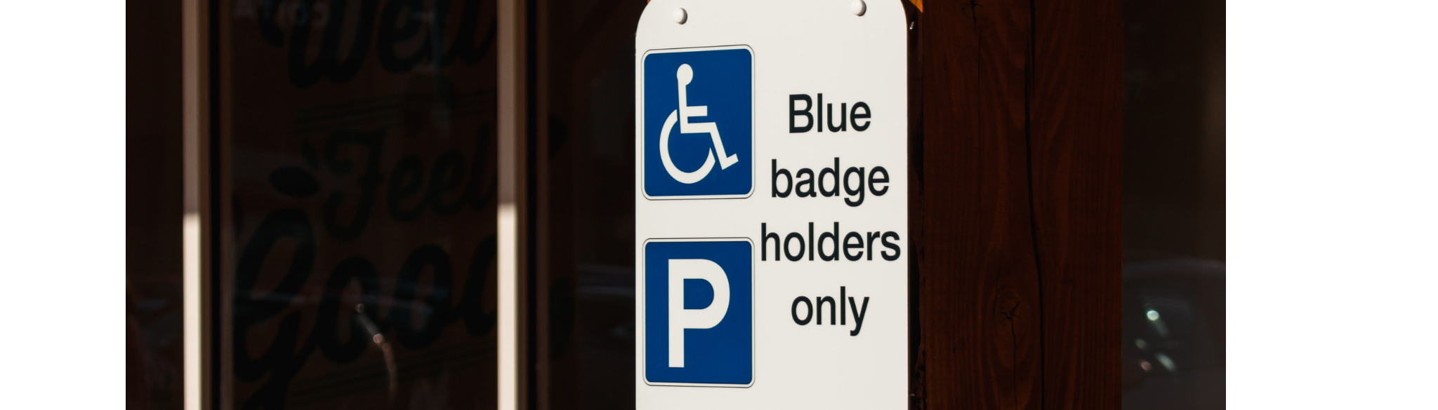 Blue Badge sign on post