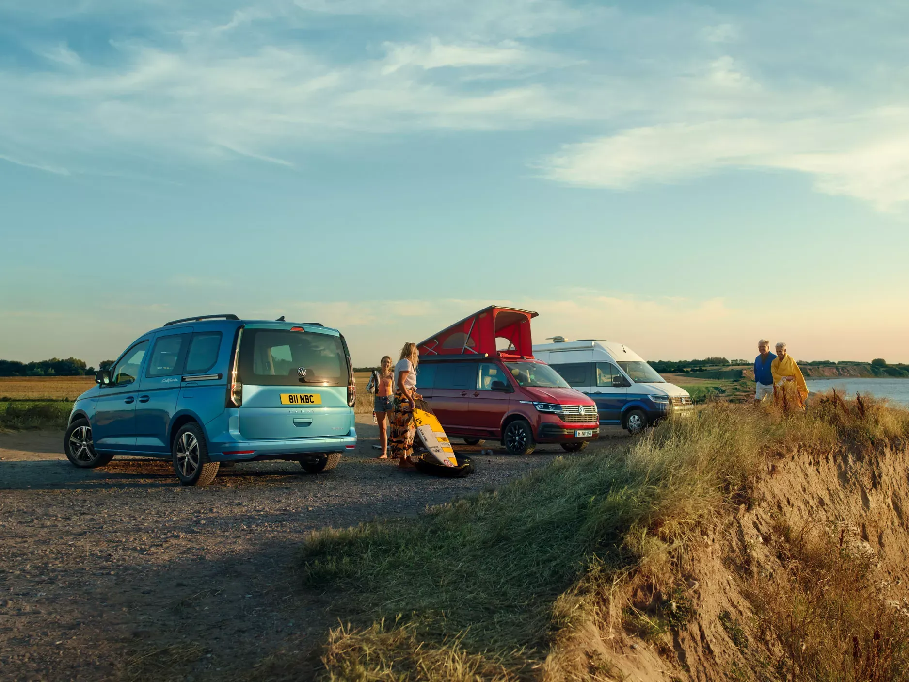Volkswagen Caddy California, California and Grand California on a beach