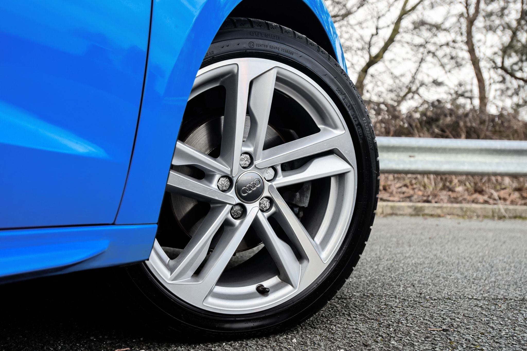 Close up of Audi A1 Sportback alloy wheel
