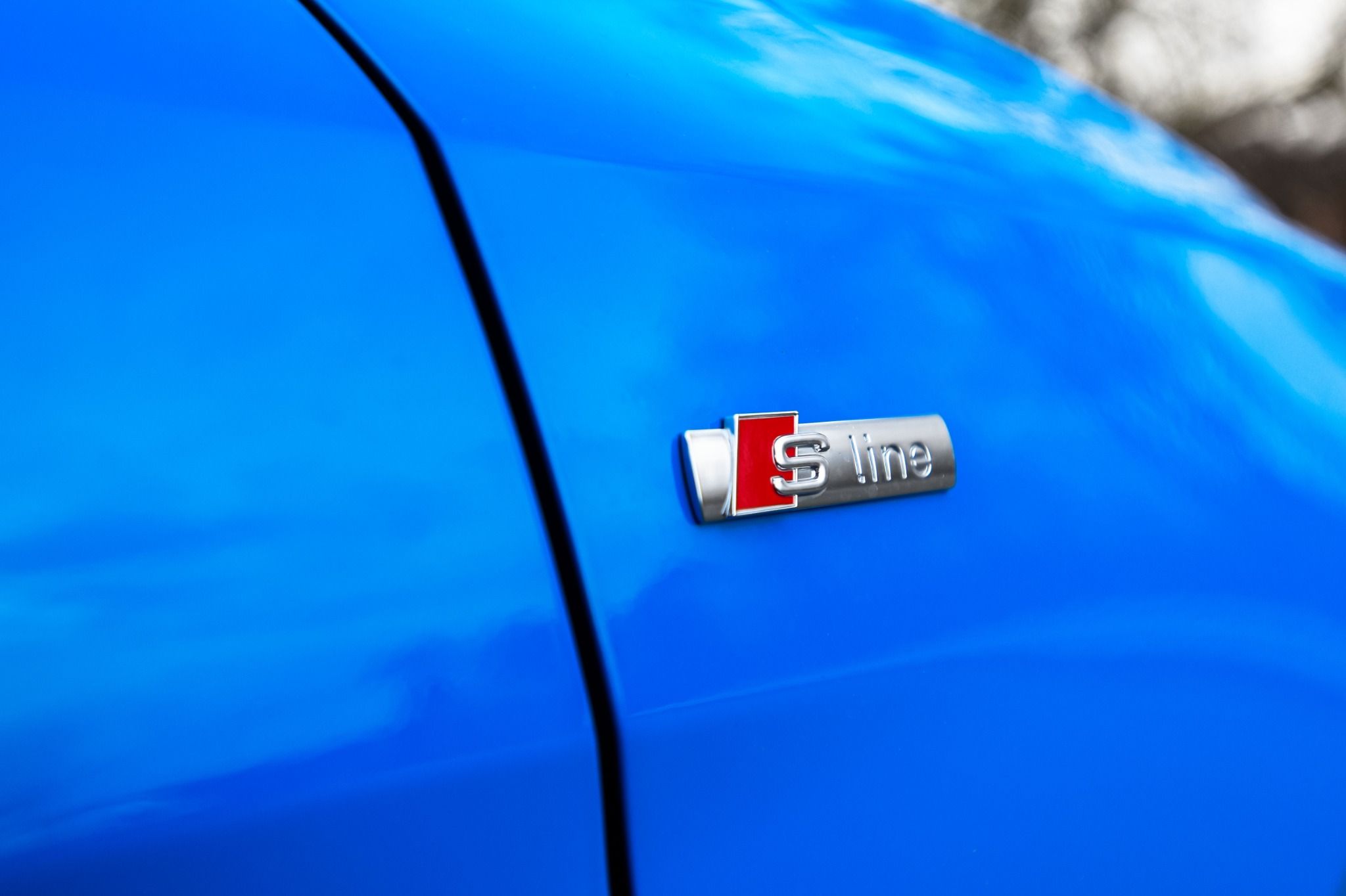 Close up of S Line badging