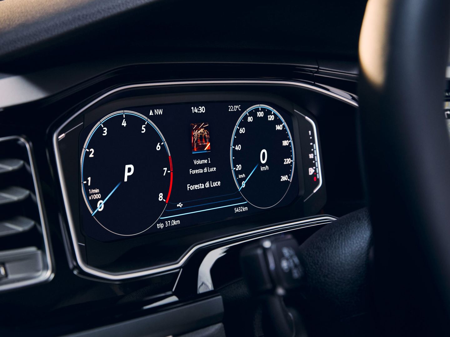 close up of VW polo digital cockpit