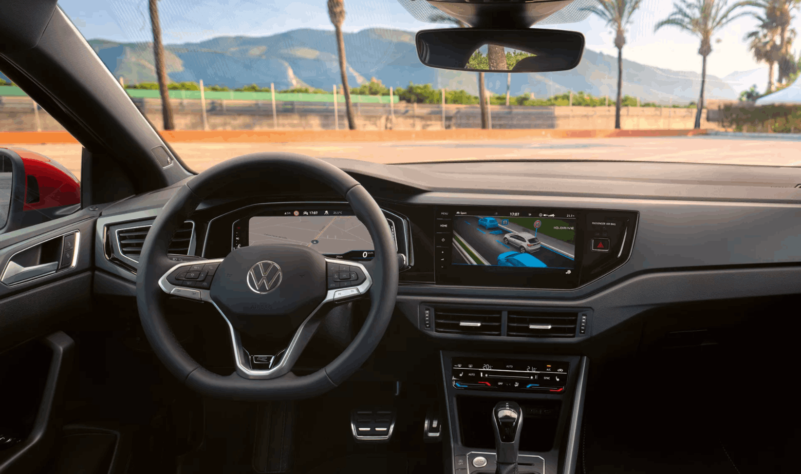 View from a VW taigo drivers seat