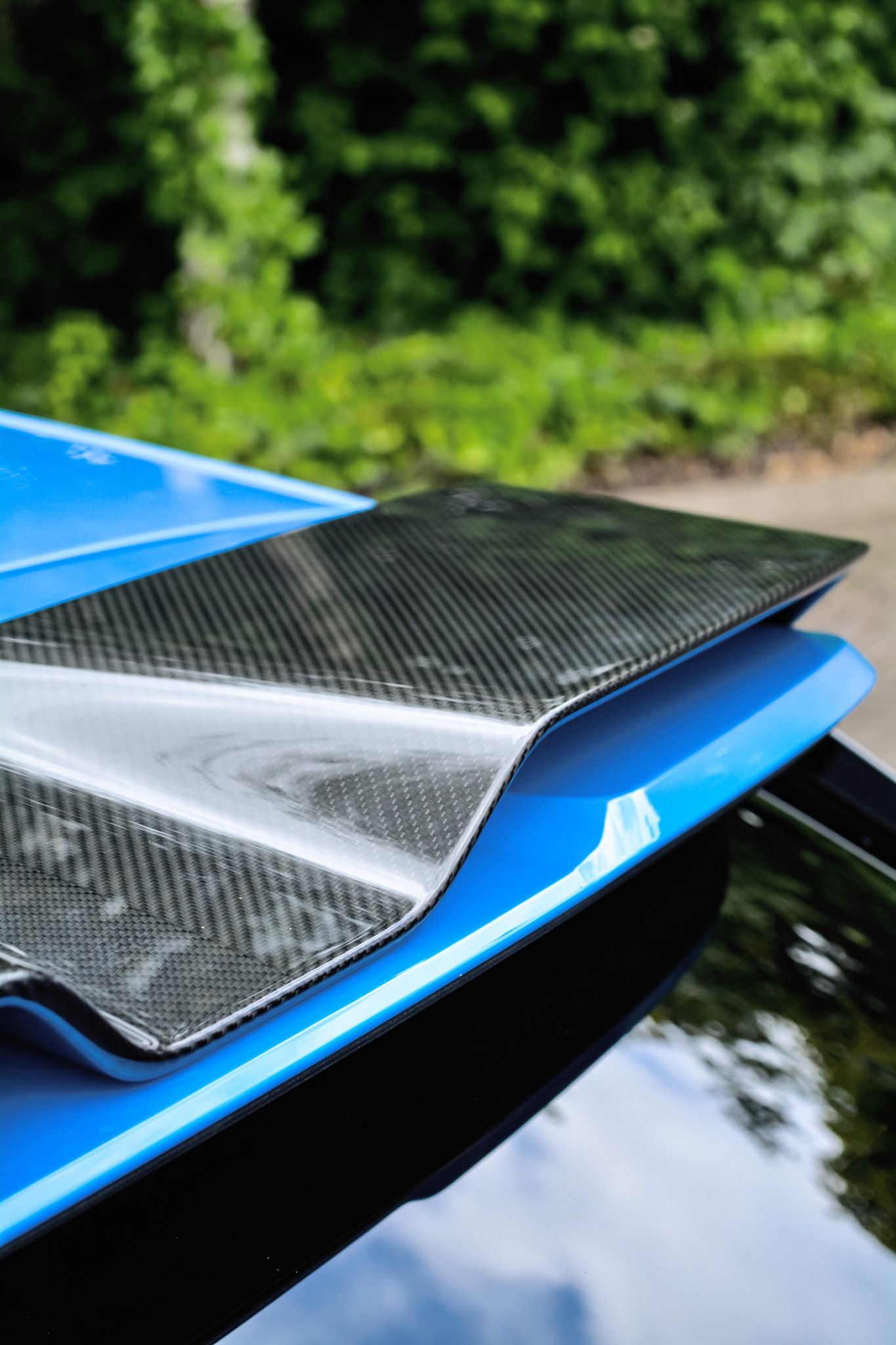 Carbon Fibre rear spoiler on an Audi RS3