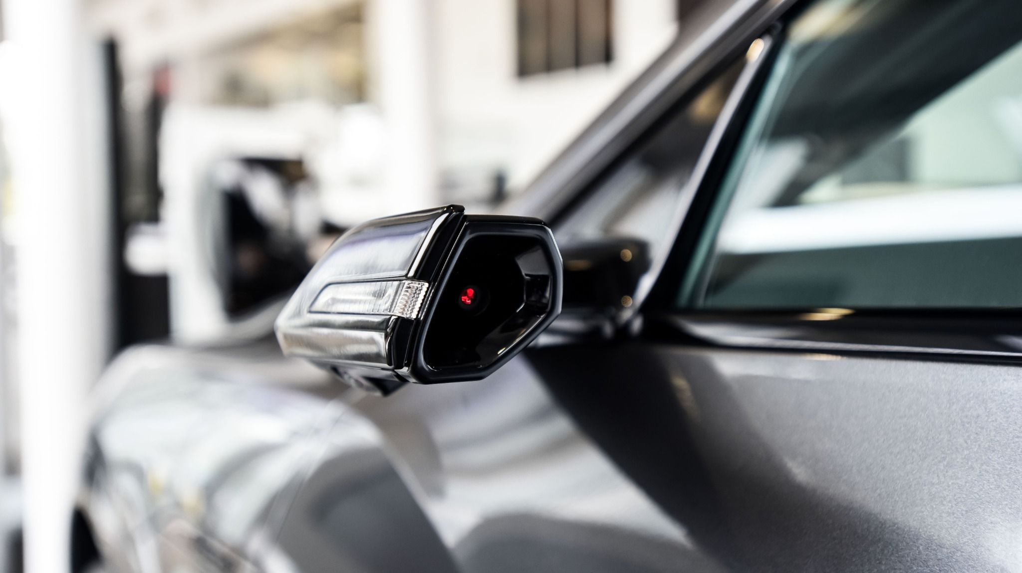 Grey Audi Q8 E-tron Virtual Door Mirrors