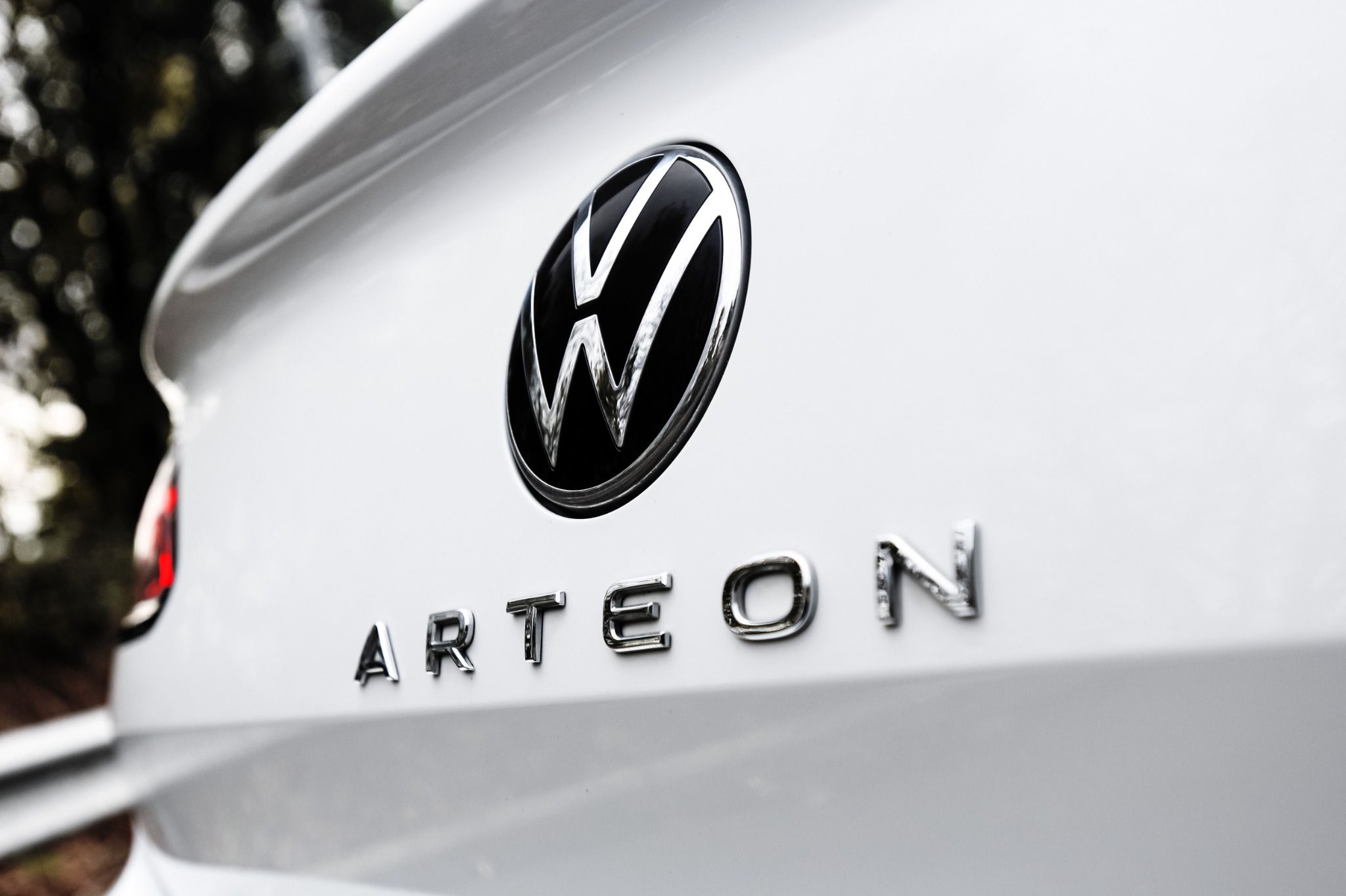 Close up of VW Arteon Shooting Brake Badge