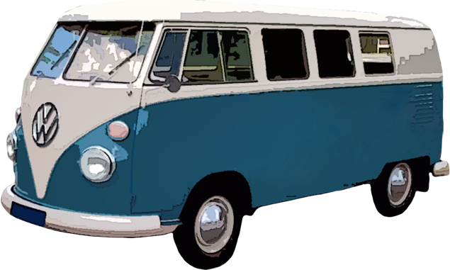 Blue VW Camper Type 3