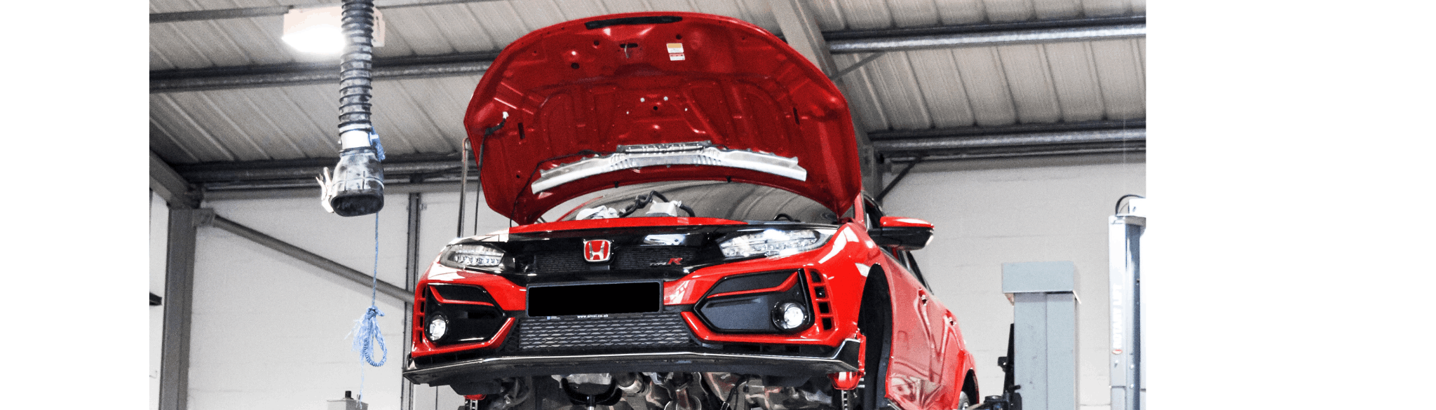 Honda Civic in a Work Shop