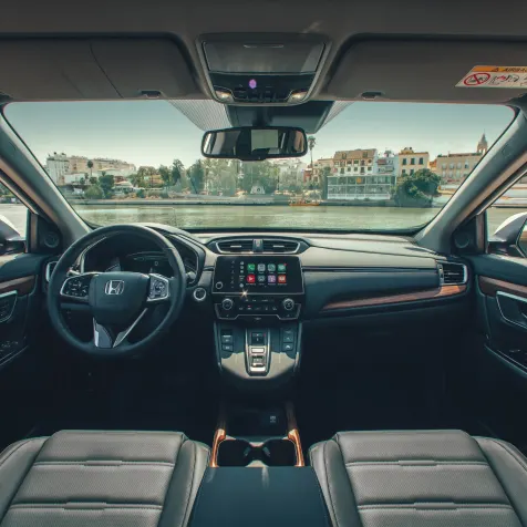 Honda CR-V Hybrid interior from rear seats