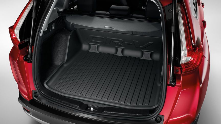 Red Honda CR-V Hybrid interior boot space