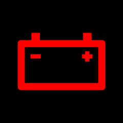 Battery charge warning light