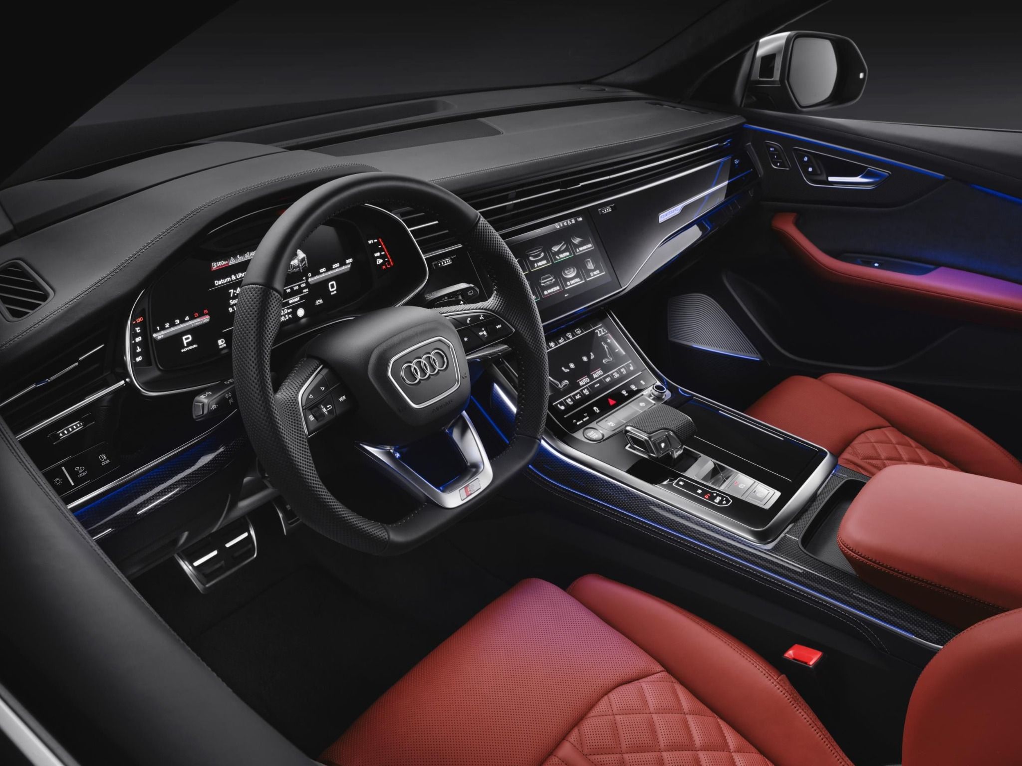 Interior view of a Audi SQ8